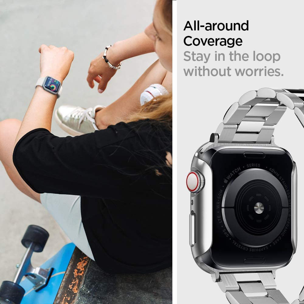 Spigen Thin Fit Apple Watch 40MM Hoesje Hard Plastic Bumper Grijs afbeelding 3