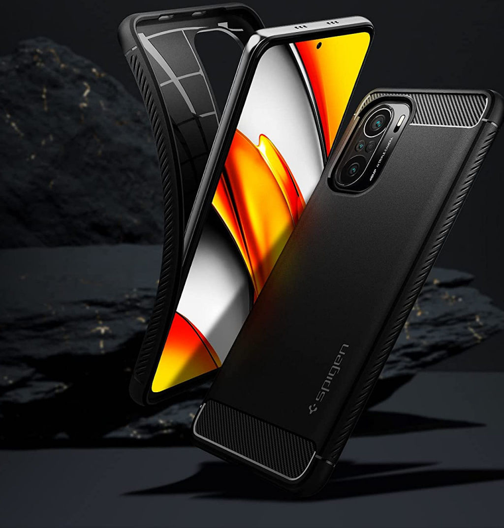 Spigen Rugged Armor Xiaomi Poco F3 / Mi 11i Hoesje Back Cover Zwart afbeelding 2