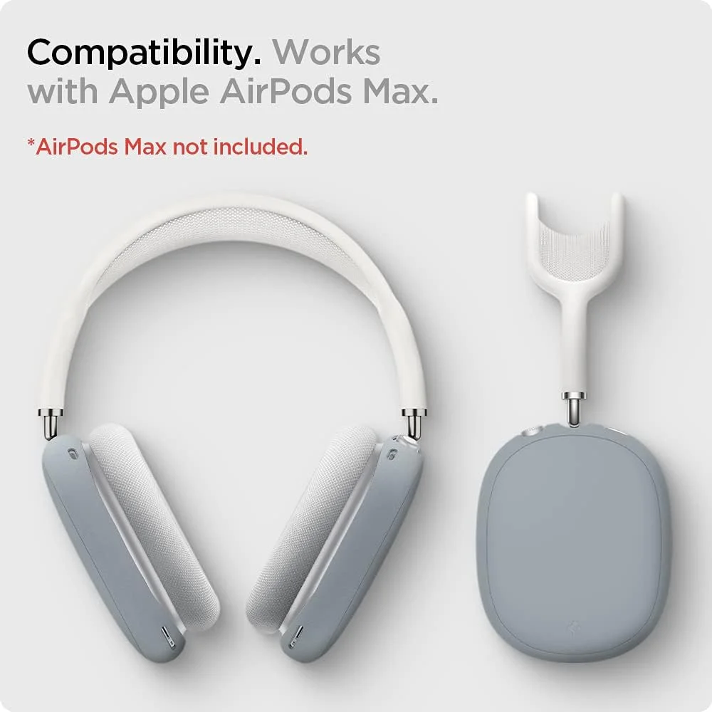 Spigen Silicone Fit Apple AirPods Max Hoesje Grijs afbeelding 3