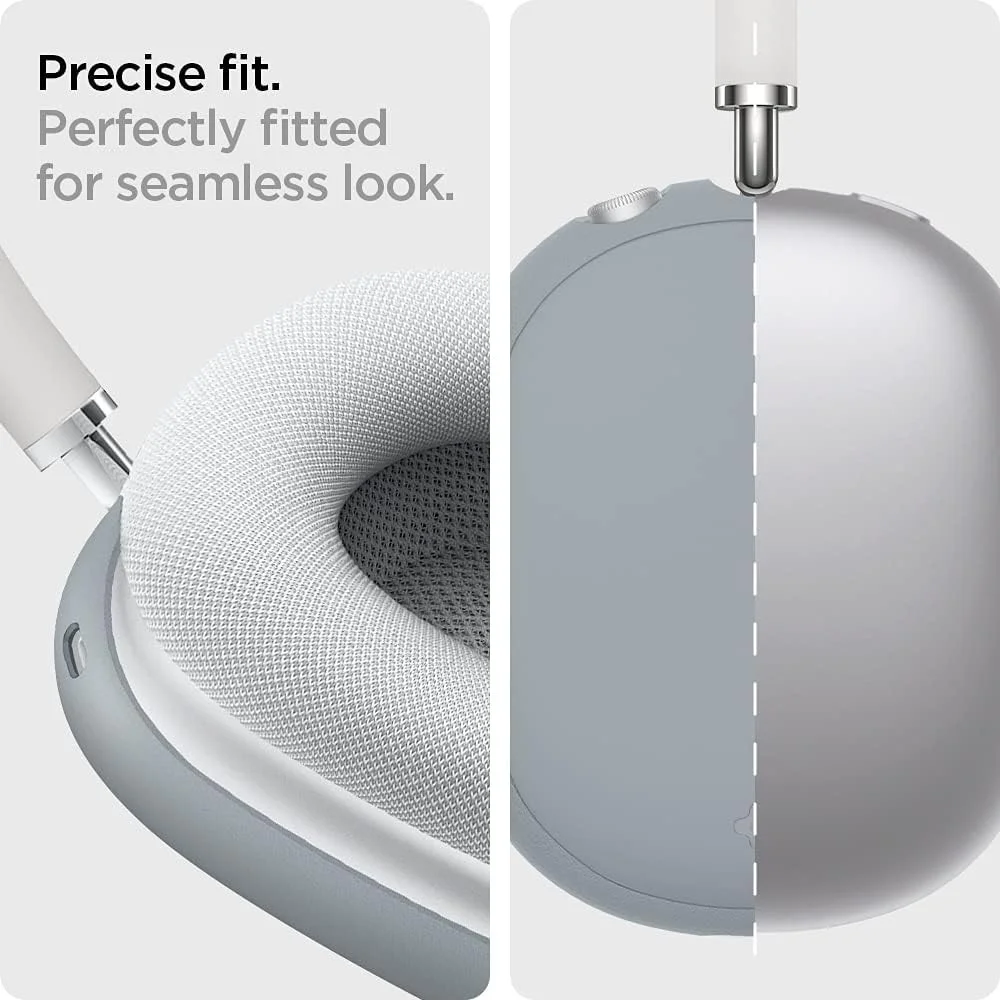 Spigen Silicone Fit Apple AirPods Max Hoesje Grijs afbeelding 6