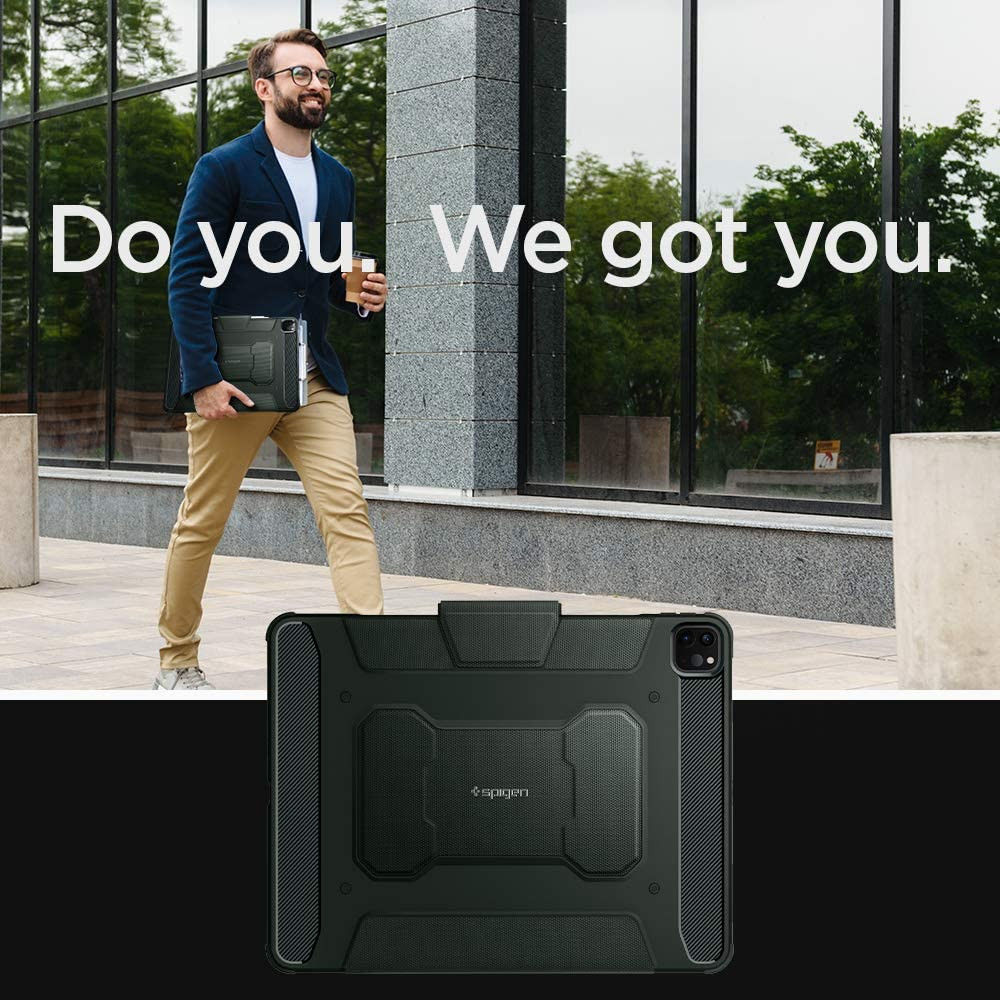 Spigen Rugged Armor Pro Apple iPad Pro 11 (2018/2020/2021) Hoes Groen afbeelding 9