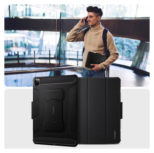 Spigen Rugged Armor Pro Apple iPad Pro 12.9 (2021) Hoes Zwart afbeelding 10