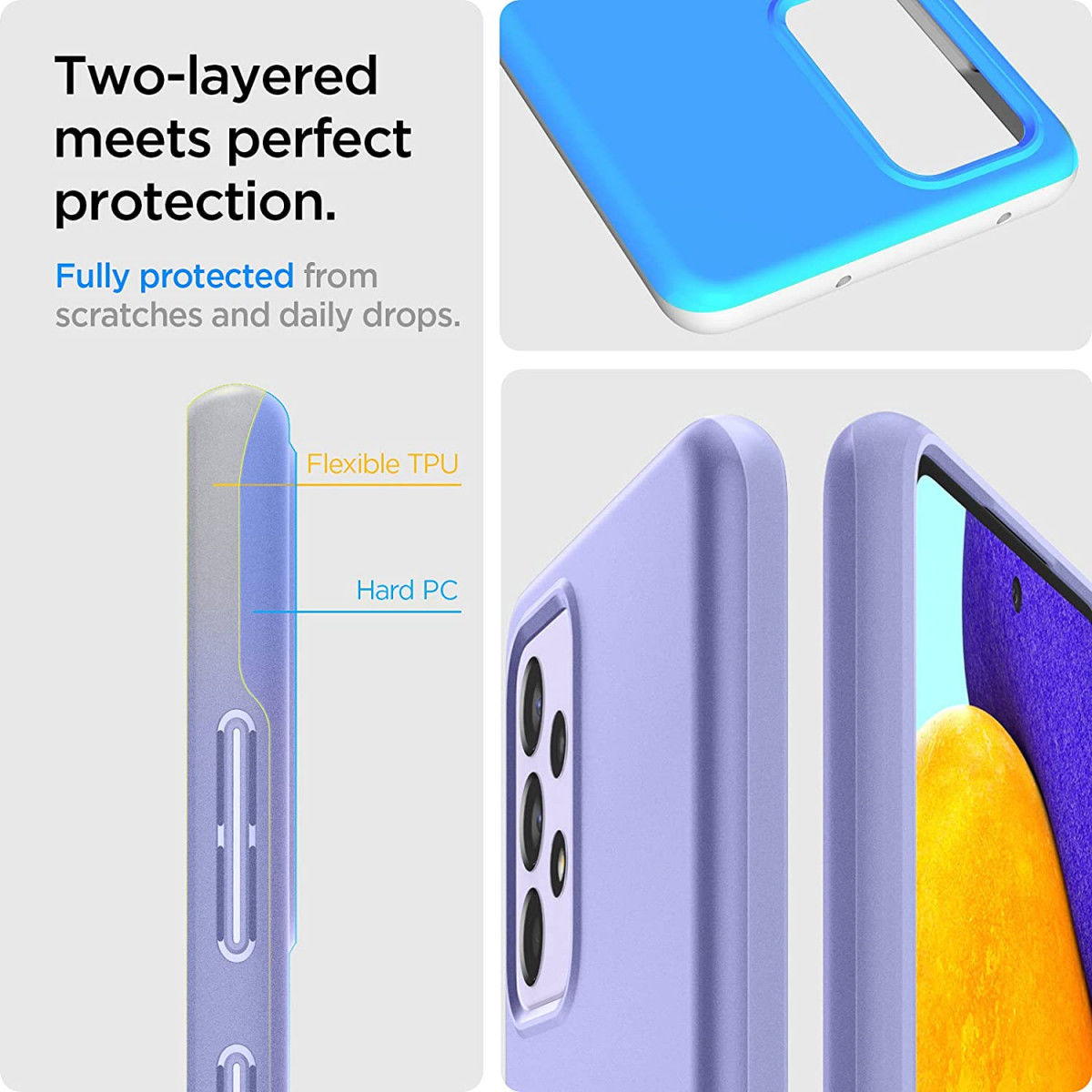 Spigen Thin Fit Samsung Galaxy A52 / A52S Hoesje Back Cover Violet afbeelding 4