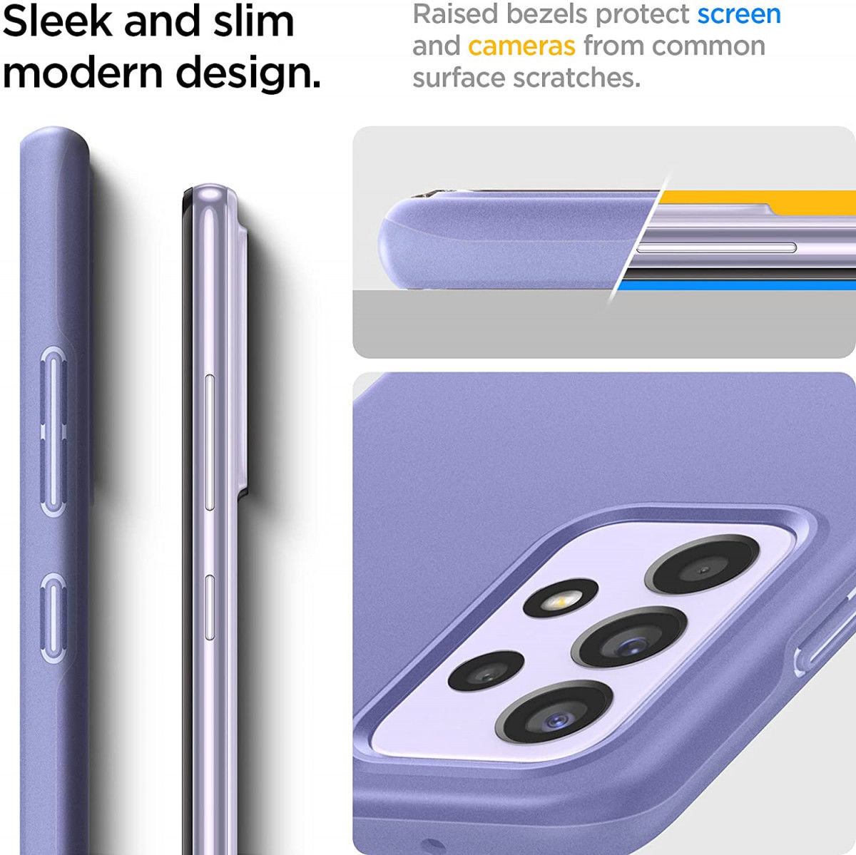Spigen Thin Fit Samsung Galaxy A52 / A52S Hoesje Back Cover Violet afbeelding 6