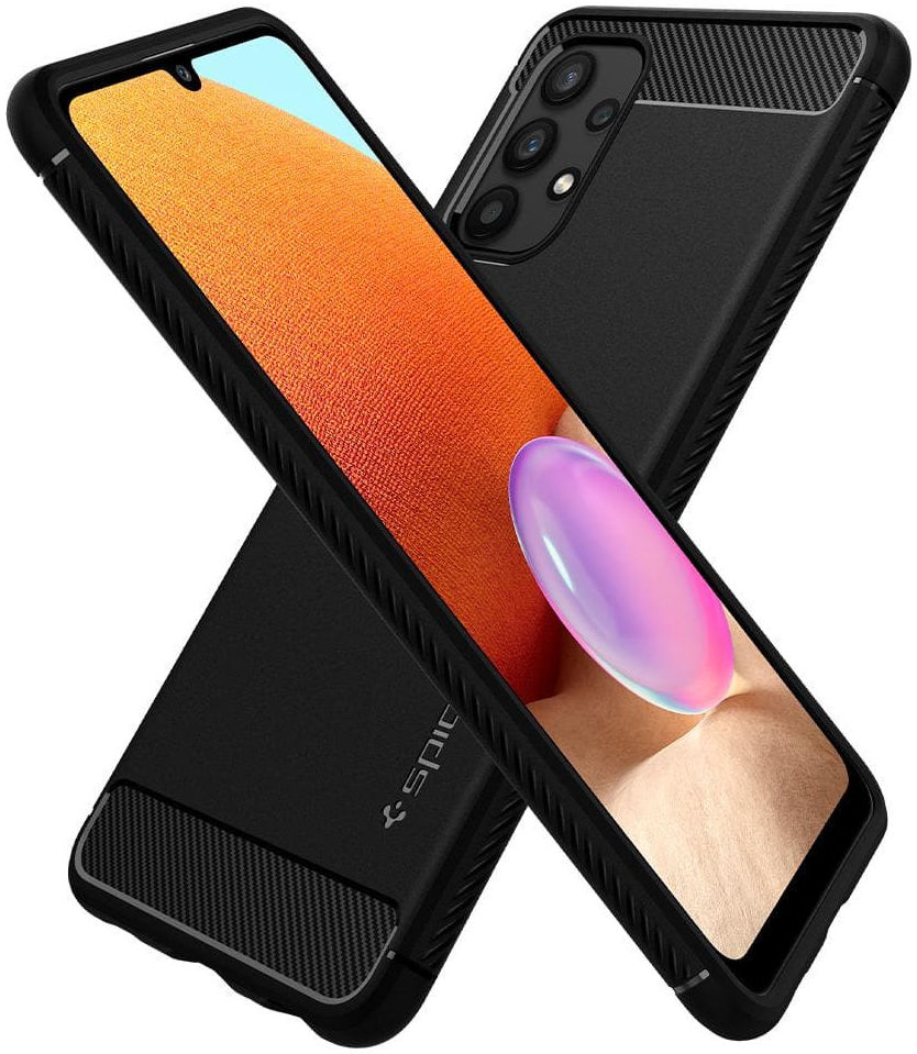 Spigen Rugged Armor Samsung Galaxy A32 5G Hoesje Back Cover Zwart afbeelding 7