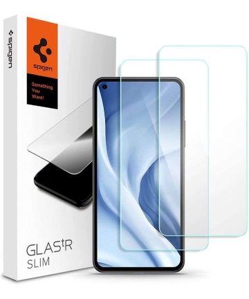 Spigen Glas.tR Xiaomi Mi 11 Lite 4G/5G (NE) Screen Protector (2-Pack) Screen Protectors