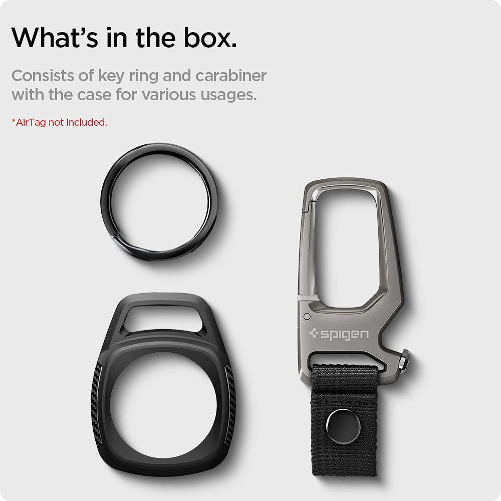 Spigen Apple AirTag Case Rugged Armor Mat Zwart afbeelding 7
