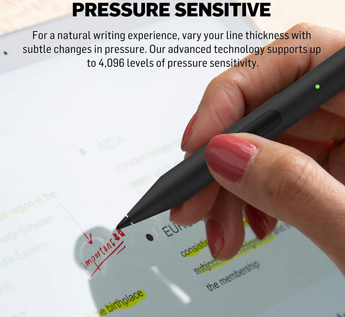 Adonit INK-M Dual Function Digitale Stylus Pen voor Microsoft Surface afbeelding 7