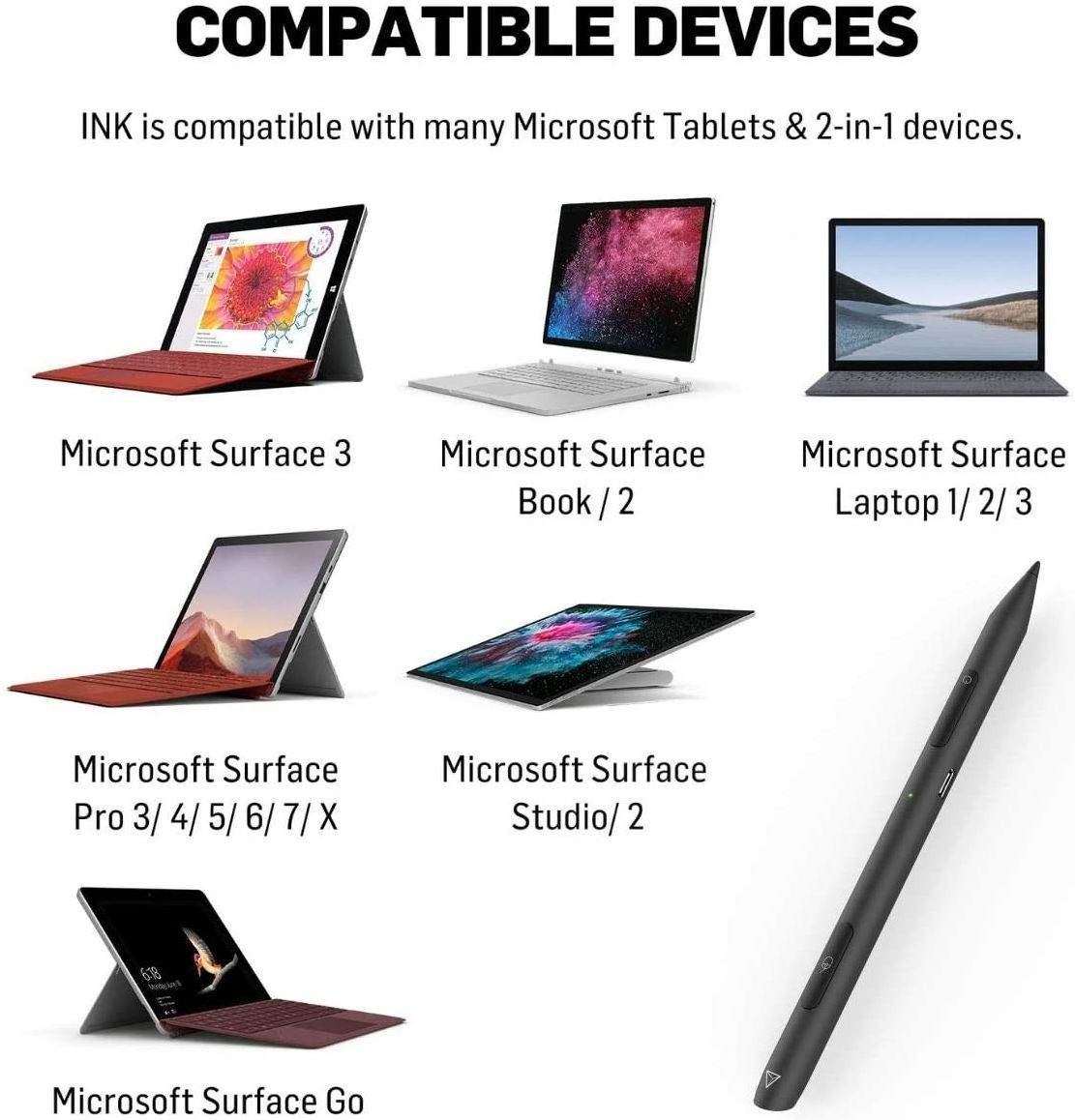 Adonit INK-M Dual Function Digitale Stylus Pen voor Microsoft Surface afbeelding 11