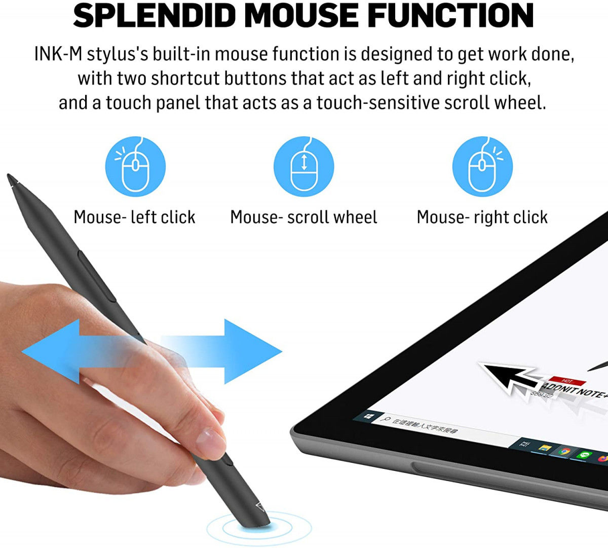 Adonit INK-M Dual Function Digitale Stylus Pen voor Microsoft Surface afbeelding 5