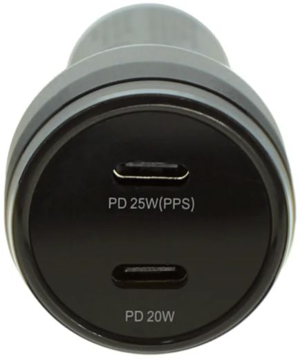 4smarts USB-C Dubbele Auto 45W Snellader Power Delivery Zwart afbeelding 6