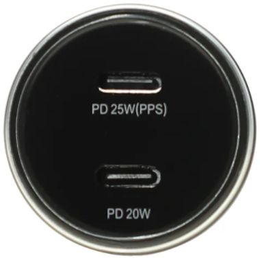4smarts USB-C Dubbele Auto 45W Snellader Power Delivery Zwart afbeelding 7