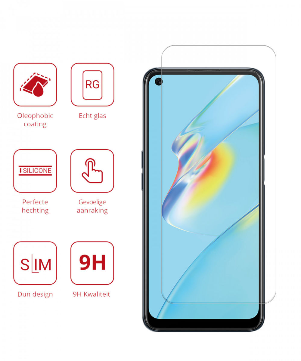 Rosso Oppo A54 4G 9H Tempered Glass Screen Protector afbeelding 2