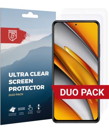 Rosso Xiaomi Poco F3 / Mi 11i Clear Screen Protector Duo Pack Screen Protectors