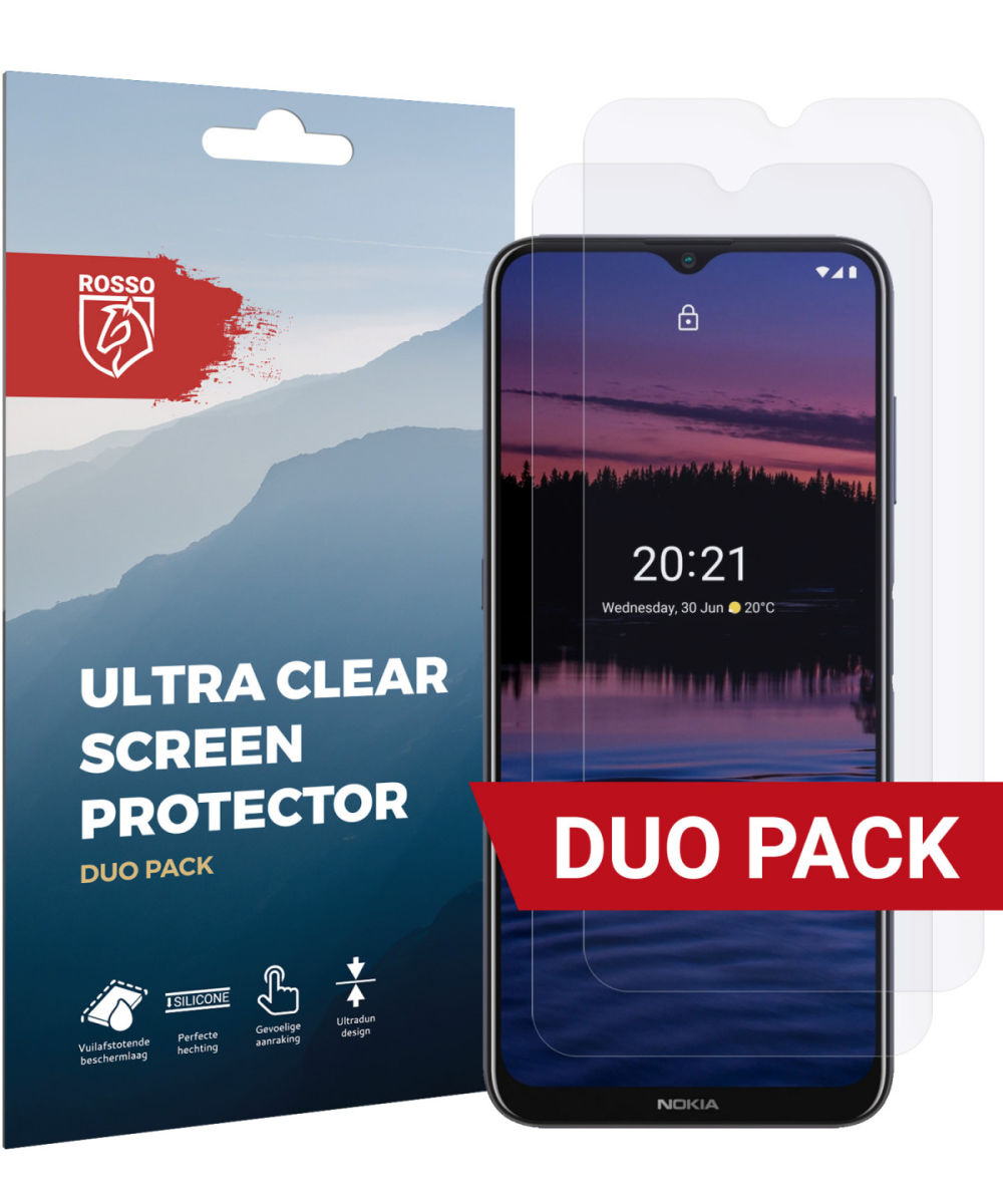 Rosso Nokia G10/G20/Nokia 6.3 Ultra Clear Screen Protector Duo Pack afbeelding 1