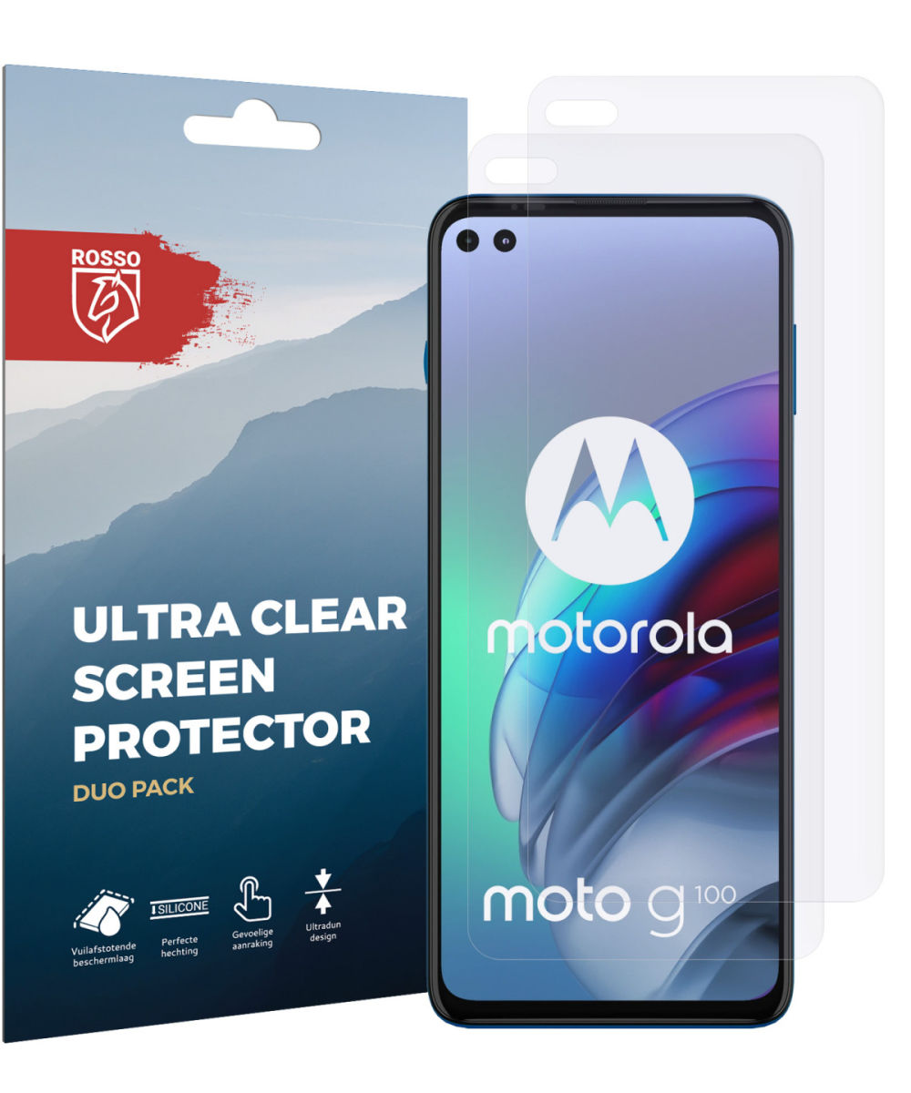 Rosso Motorola Moto G100 Ultra Clear Screen Protector Duo Pack afbeelding 9