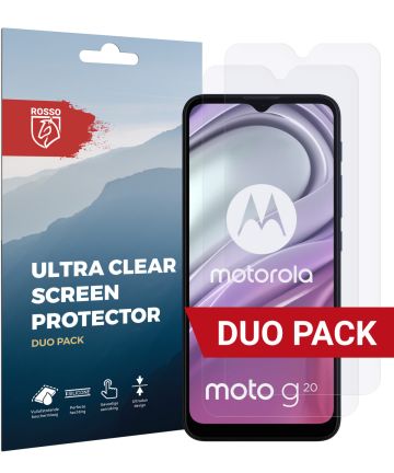 Rosso Motorola Moto G10/G20/G30 Ultra Clear Screen Protector Duo Pack Screen Protectors
