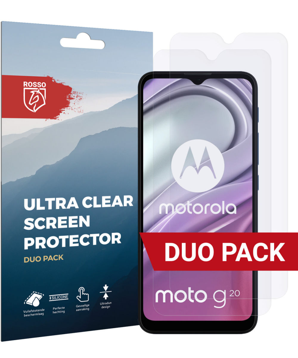 Rosso Motorola Moto G10/G20/G30 Ultra Clear Screen Protector Duo Pack afbeelding 1