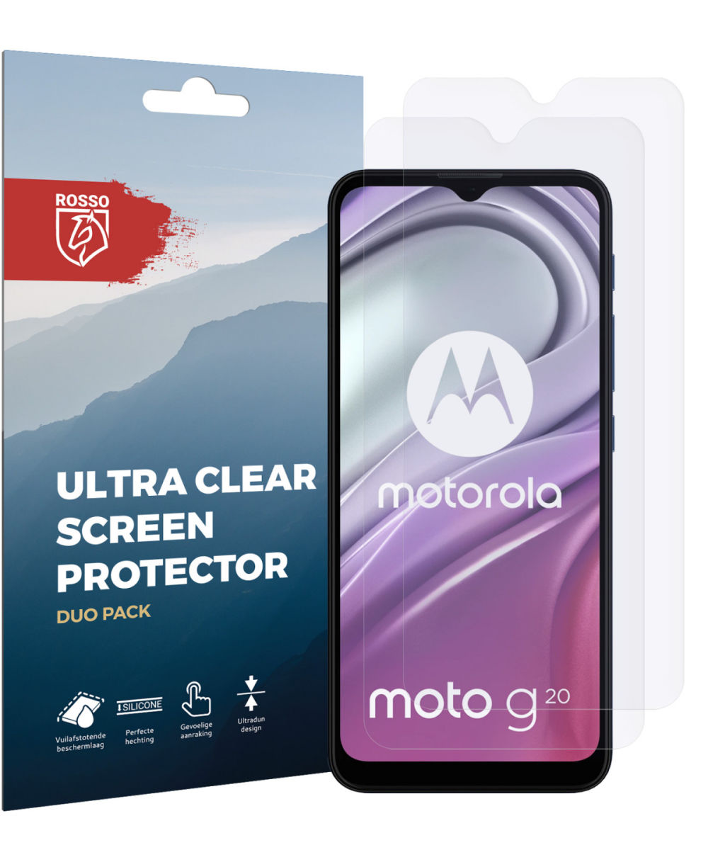 Rosso Motorola Moto G10/G20/G30 Ultra Clear Screen Protector Duo Pack afbeelding 9