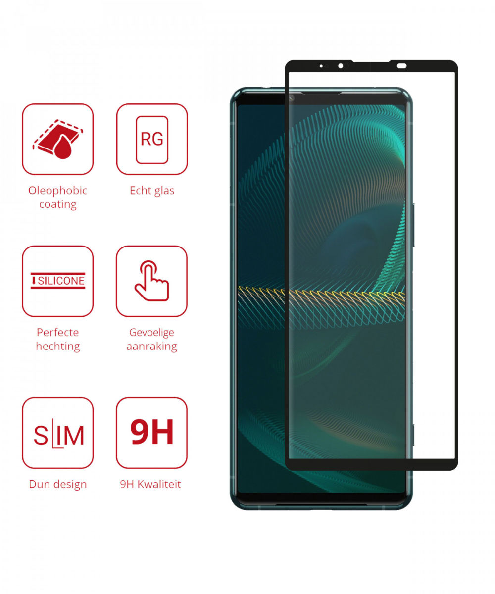 Rosso Sony Xperia 5 III 9H Tempered Glass Screen Protector afbeelding 2