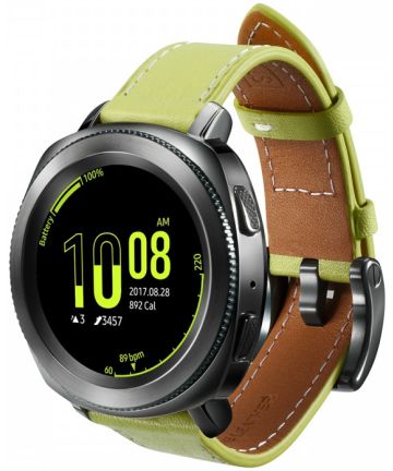 Origineel Samsung Classic Leather Universeel Watch 20MM Bandje Groen Bandjes