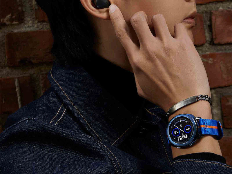 Origineel Samsung Premium Nato Universeel Watch 20MM Bandje Blauw afbeelding 3