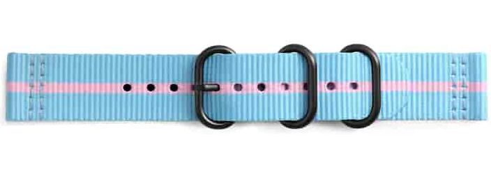 Origineel Samsung Premium Nato Universeel Watch 20MM Bandje Lichtblauw afbeelding 6