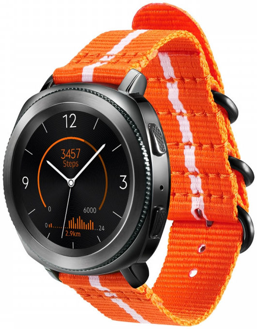 Origineel Samsung Premium Nato Universeel Watch 20MM Bandje Oranje afbeelding 1