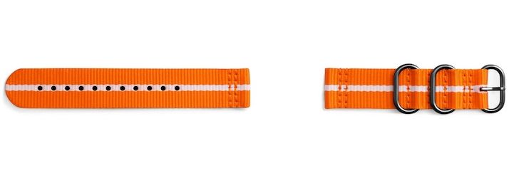 Origineel Samsung Premium Nato Universeel Watch 20MM Bandje Oranje afbeelding 4