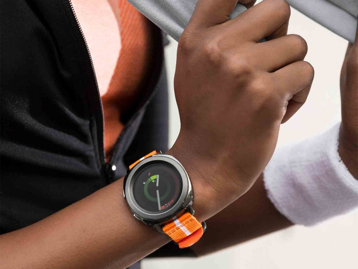 Origineel Samsung Premium Nato Universeel Watch 20MM Bandje Oranje afbeelding 3