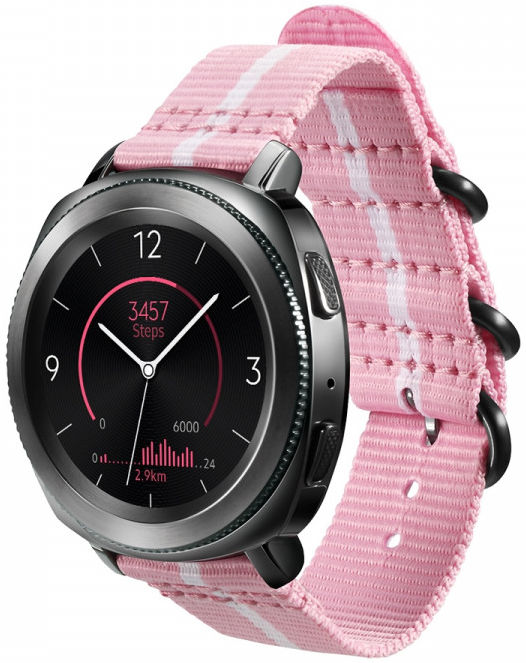 Origineel Samsung Premium Nato Universeel Watch 20MM Bandje Roze afbeelding 1