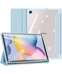 Dux Ducis Toby Samsung Galaxy Tab S6 Lite Hoes Tri-Fold Bookcase Blauw