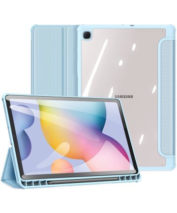 Dux Ducis Toby Samsung Galaxy Tab S6 Lite Hoes Tri-Fold Bookcase Blauw Hoesjes