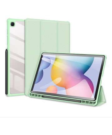 Dux Ducis Toby Samsung Galaxy Tab S6 Lite Hoes Tri-Fold Bookcase Groen Hoesjes