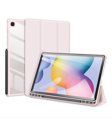 Dux Ducis Toby Samsung Galaxy Tab S6 Lite Hoes Tri-Fold Bookcase Roze Hoesjes