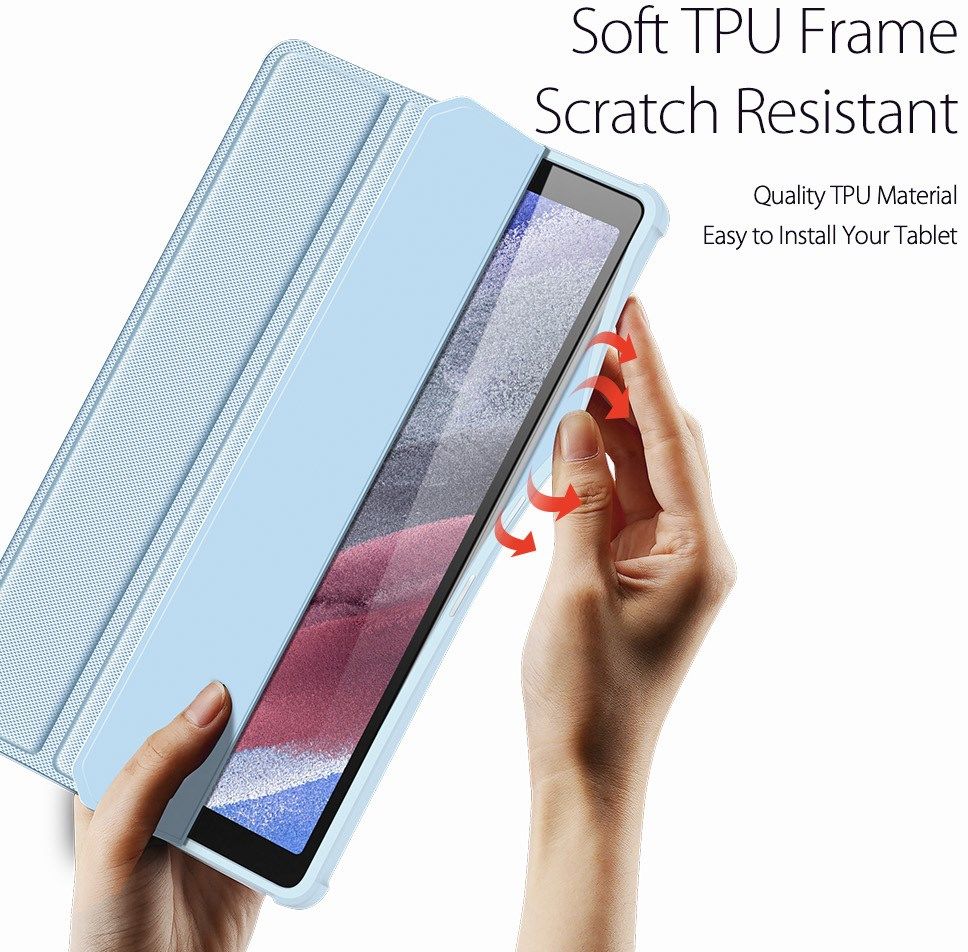 Dux Ducis Toby Samsung Galaxy Tab A7 Lite Hoes Tri-Fold Bookcase Blauw afbeelding 5