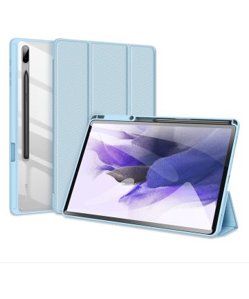 Dux Ducis Toby Samsung Galaxy Tab S7 FE Hoes Tri-Fold Book Case Blauw Hoesjes