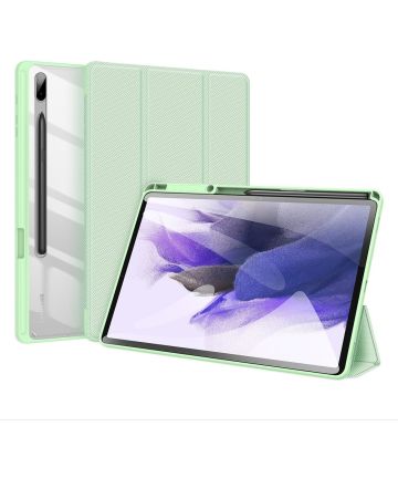 Dux Ducis Toby Samsung Galaxy Tab S7 FE Hoes Tri-Fold Book Case Groen Hoesjes