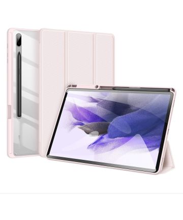 Dux Ducis Toby Samsung Galaxy Tab S7 FE Hoes Tri-Fold Book Case Roze Hoesjes