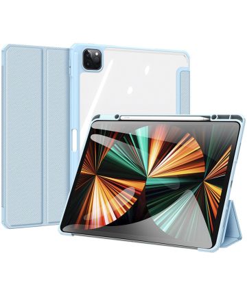 Dux Ducis Toby Apple iPad Pro 12.9 Hoes Tri-Fold Book Case Blauw Hoesjes