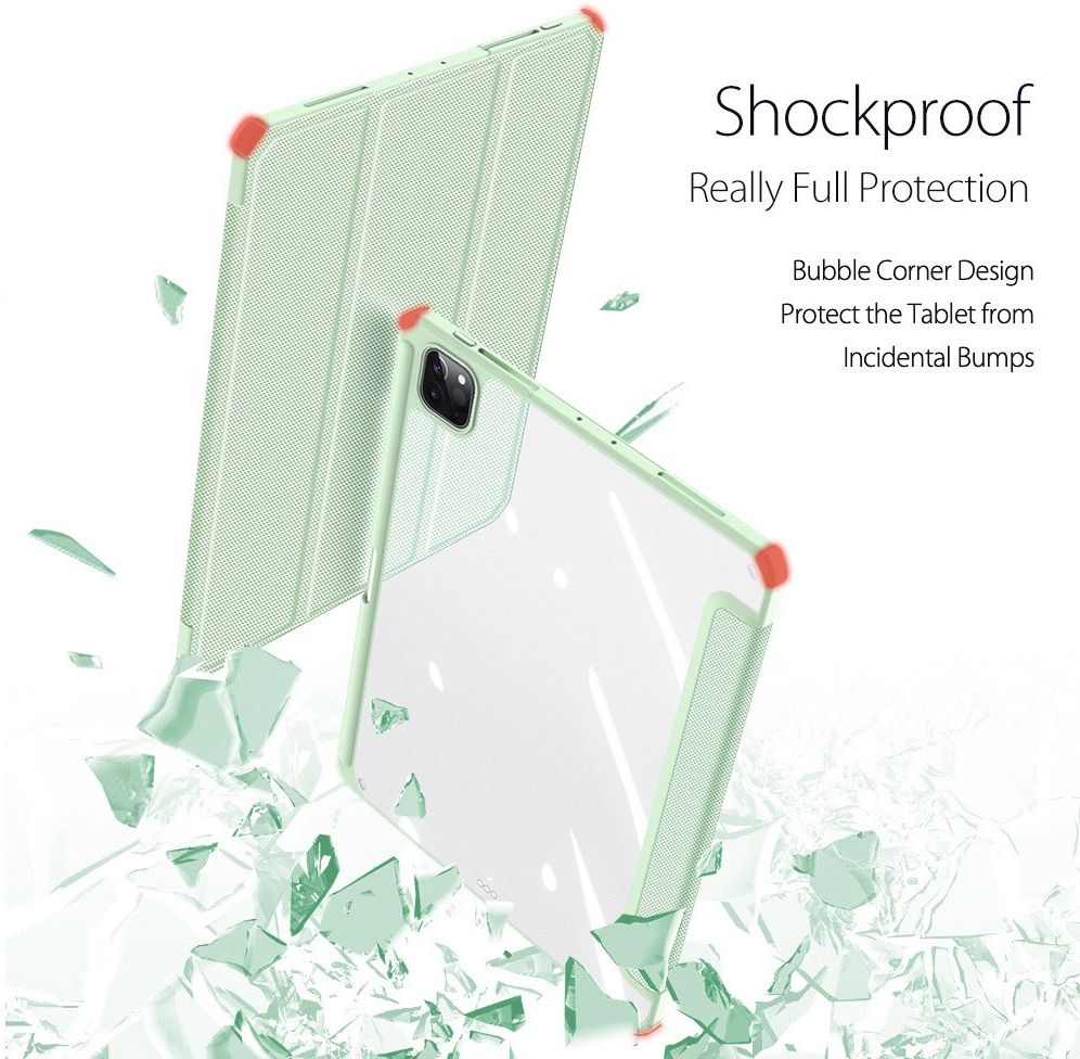 Dux Ducis Toby Apple iPad Pro 12.9 Hoes Tri-Fold Book Case Groen afbeelding 4