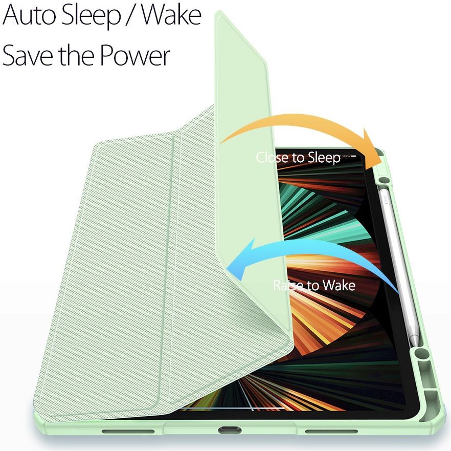 Dux Ducis Toby Apple iPad Pro 12.9 Hoes Tri-Fold Book Case Groen afbeelding 7