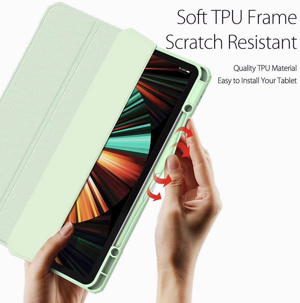 Dux Ducis Toby Apple iPad Pro 12.9 Hoes Tri-Fold Book Case Groen afbeelding 8