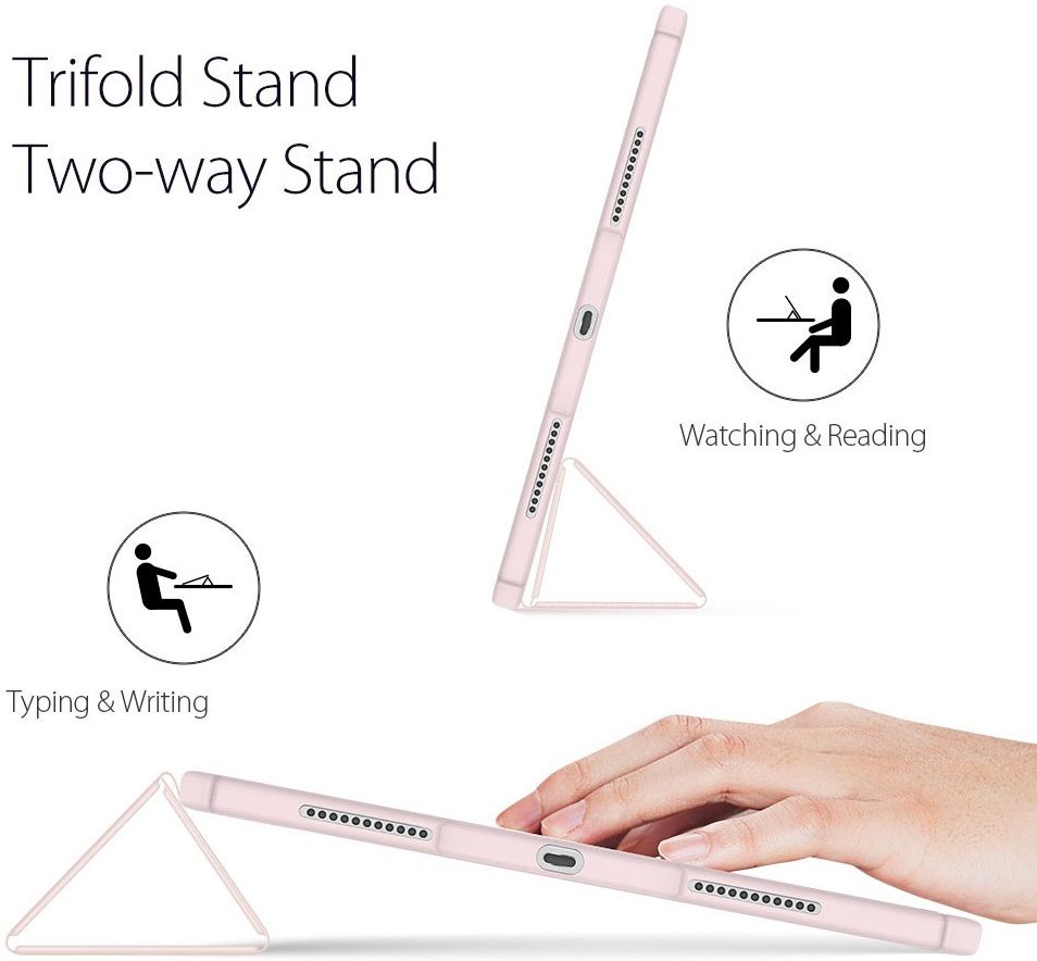 Dux Ducis Toby Apple iPad Pro 12.9 Hoes Tri-Fold Book Case Roze afbeelding 10