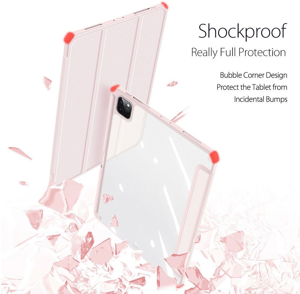 Dux Ducis Toby Apple iPad Pro 12.9 Hoes Tri-Fold Book Case Roze afbeelding 4