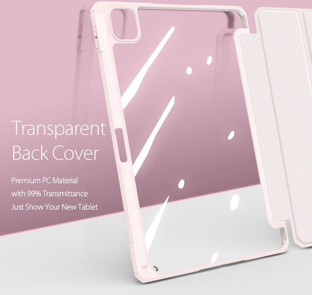 Dux Ducis Toby Apple iPad Pro 12.9 Hoes Tri-Fold Book Case Roze afbeelding 5