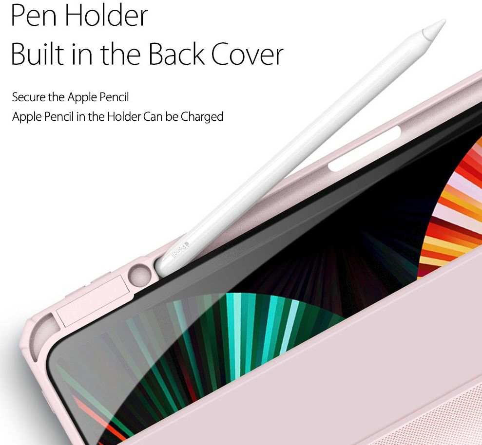 Dux Ducis Toby Apple iPad Pro 12.9 Hoes Tri-Fold Book Case Roze afbeelding 6