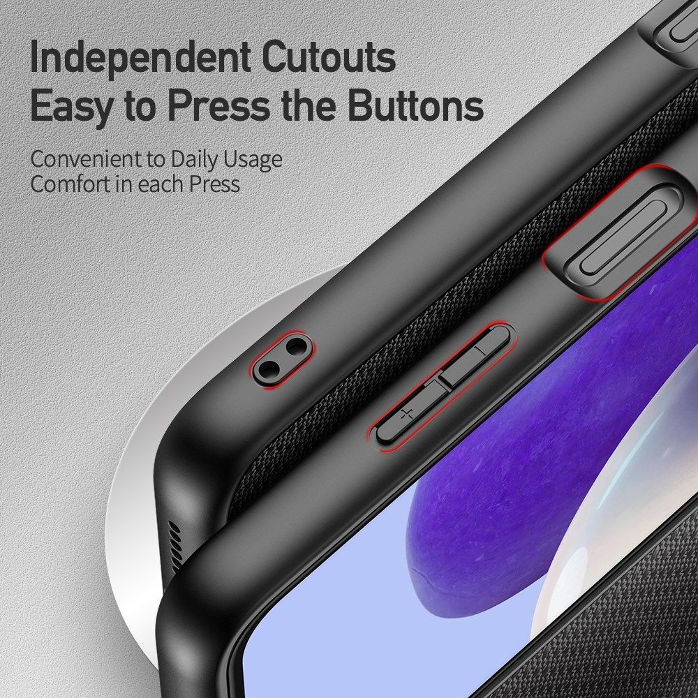 Dux Ducis Fino Series Samsung Galaxy A22 5G Hoesje Back Cover Zwart afbeelding 5