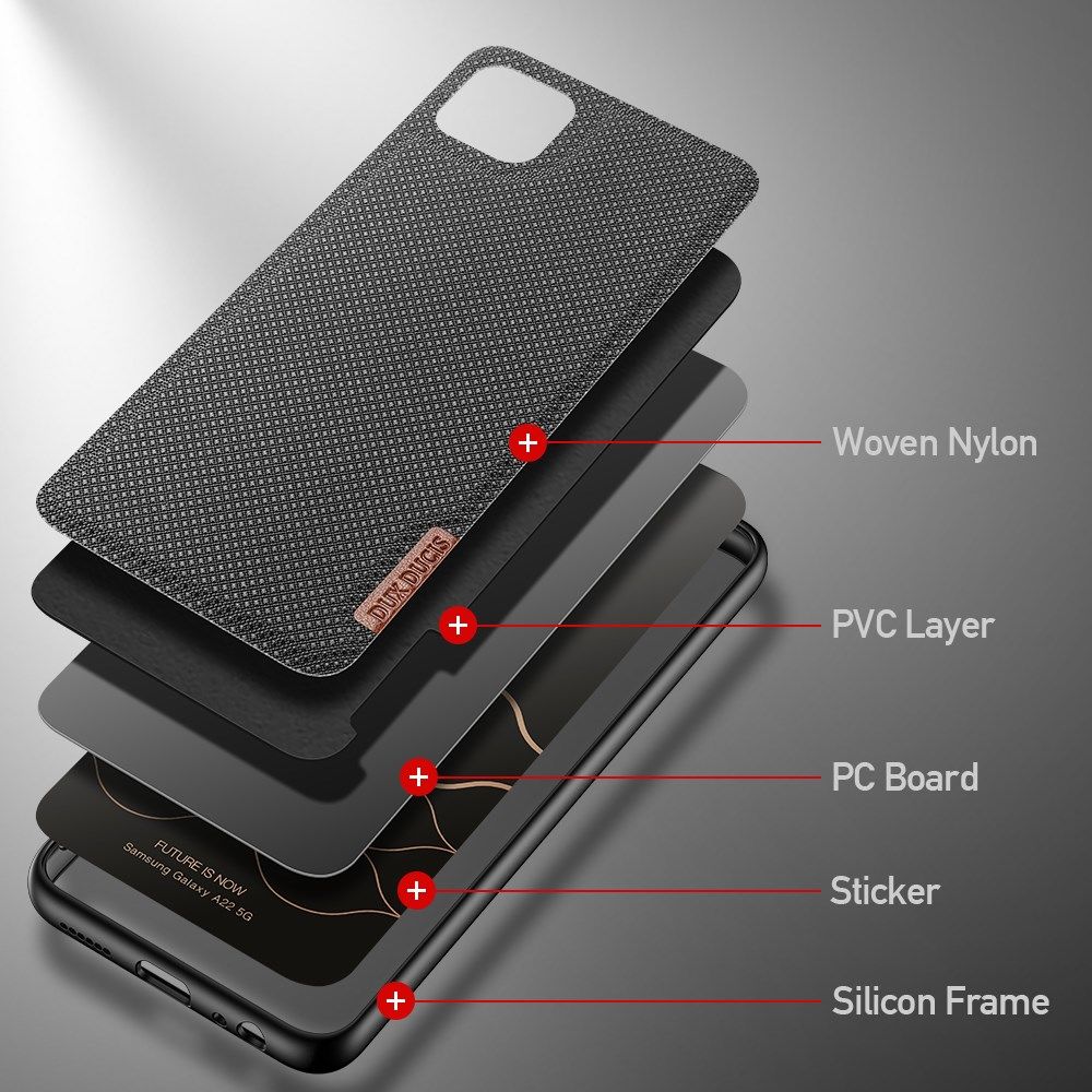 Dux Ducis Fino Series Samsung Galaxy A22 5G Hoesje Back Cover Zwart afbeelding 8