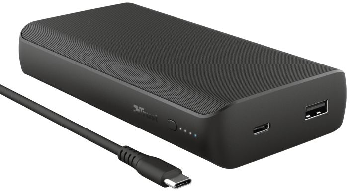 Trust Laro 65W Laptop/MacBook Powerbank 20.000 mAh USB/USB-C PD Zwart afbeelding 1